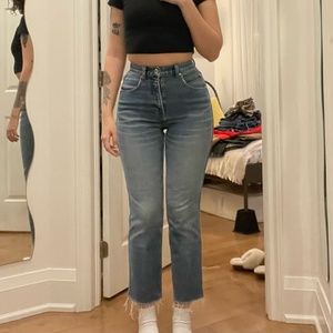 Vintage High Waisted Straight Leg Jeans